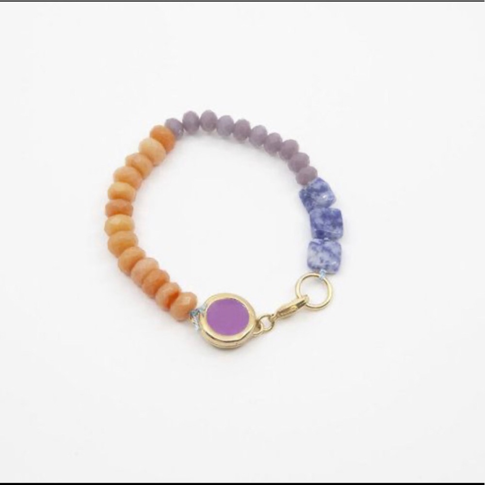 A Carnevale Purple/Orange Beaded Bracelet